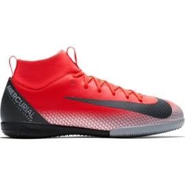 Nike Mercurial Superfly X 6 Academy Gs CR7 Ic Jr AJ3110 600 fotbollsskor mångfärgad röd