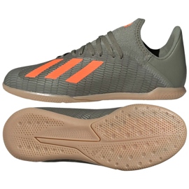 Inomhusskor adidas X 19.3 I Jr EF8376 grå grå