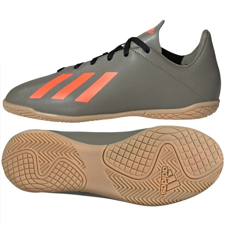 Adidas X 19.4 In Jr EF8379 fotbollsskor nyanser av grå