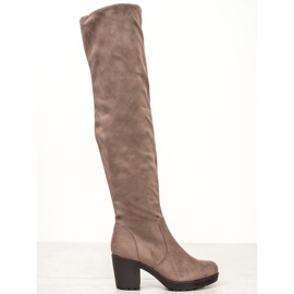 SHELOVET Plattform stövlar brun