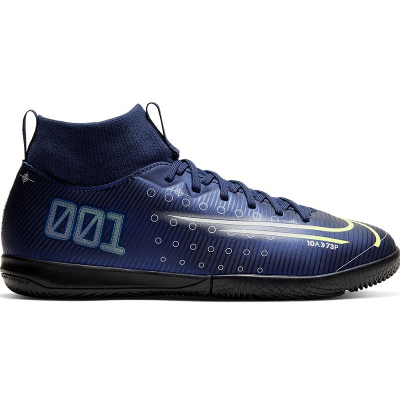 Nike Mercurial Superfly 7 Academy Mds Ic Jr BQ5529 401 fotbollsskor marinblå blå
