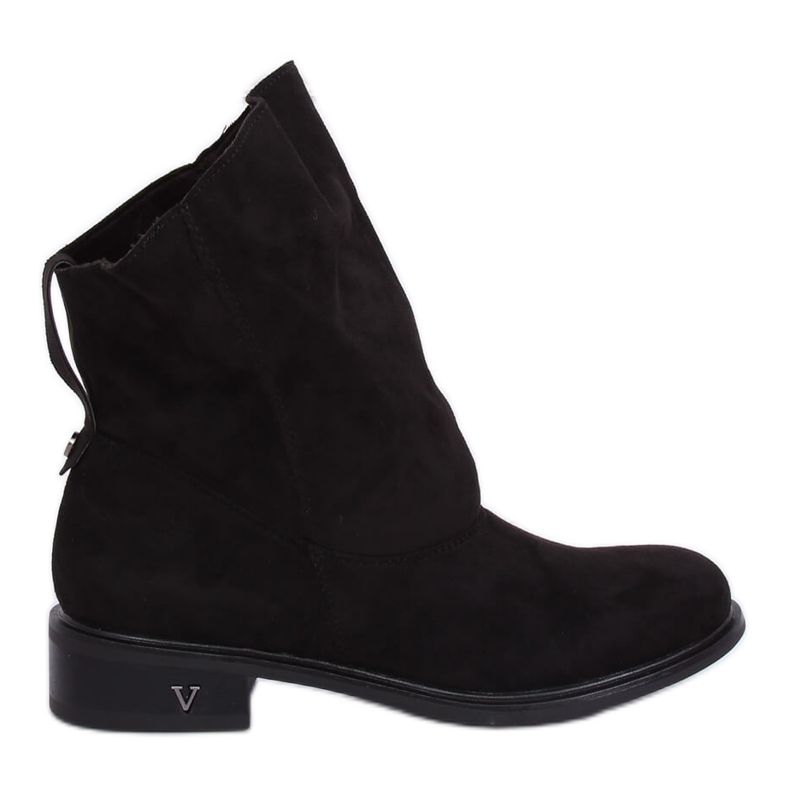 Svarta stövlar med volang svart 6672 svart