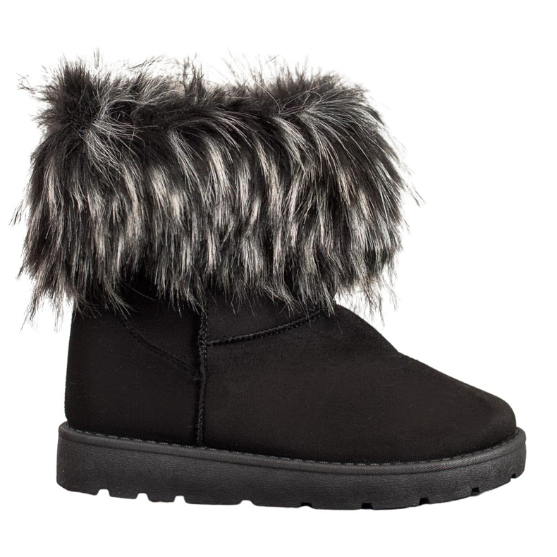 SHELOVET Svart Mukluki med päls