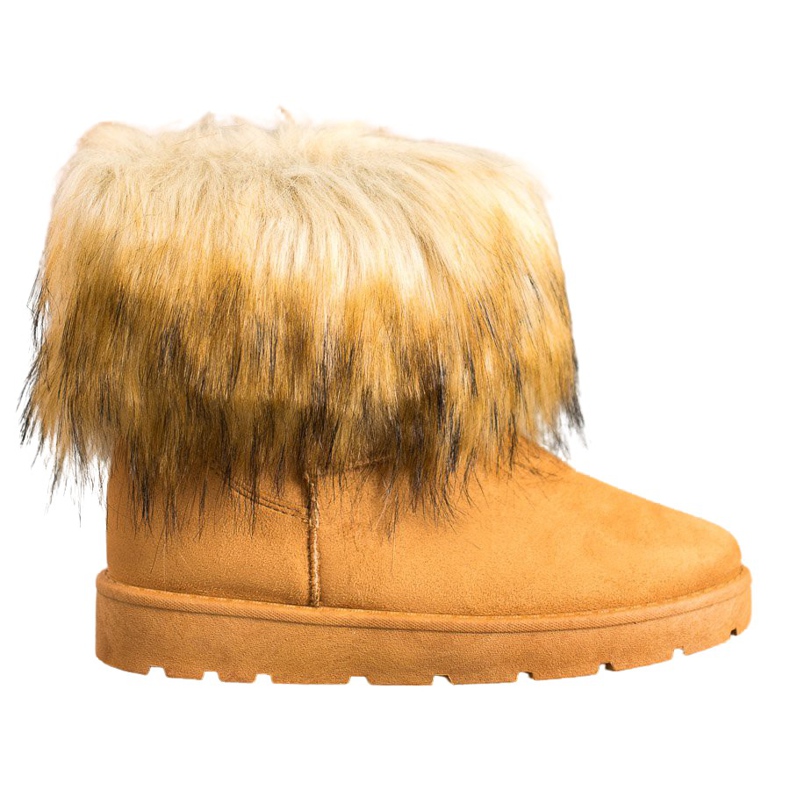 SHELOVET Kamel Mukluki med päls brun