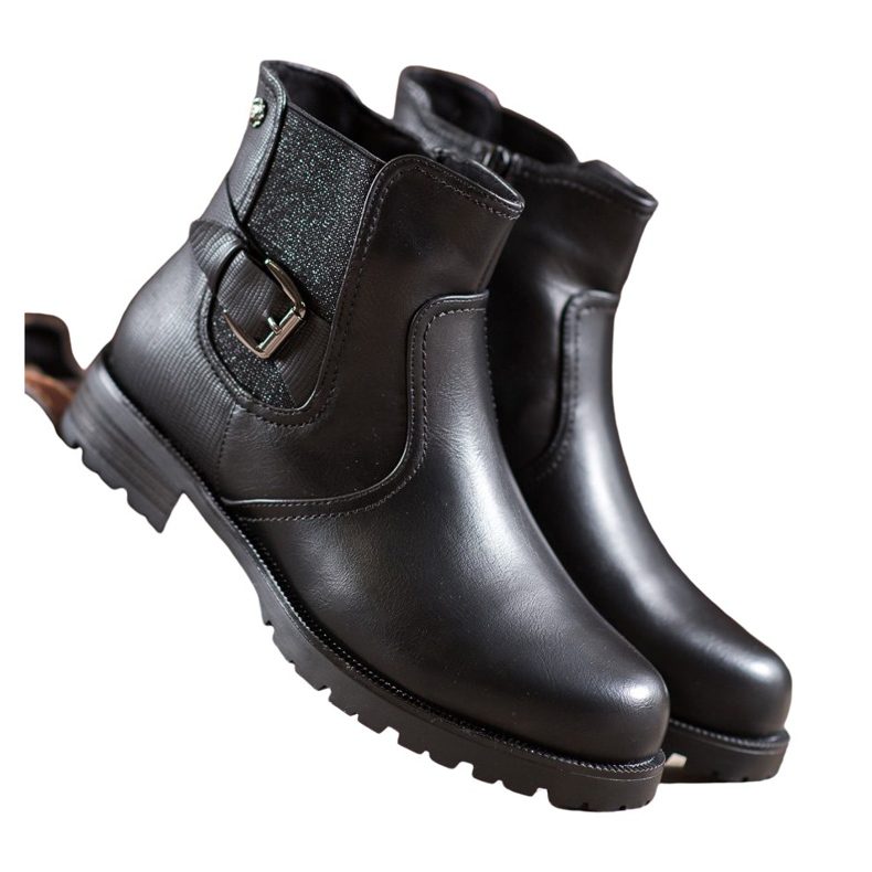 Gogo Arbetare Med Ett Spänne svart