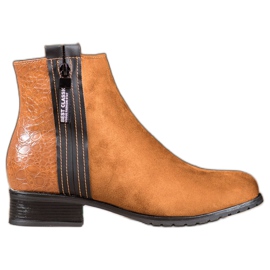 Erynn Stövlar med dekorativ dragkedja brun