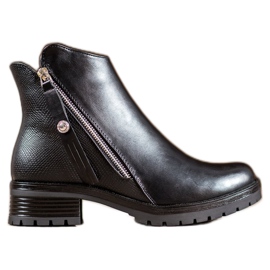 Super Me Svarta stövlar på en dragkedja