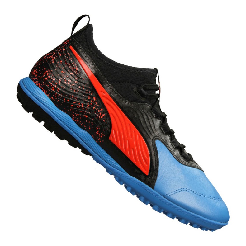 Puma One 19.3 Lth Tt Tr M 105489-01 fotbollsskor mångfärgad svart