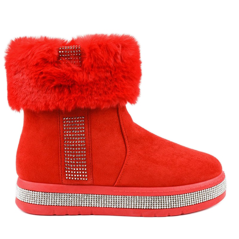 Varmröda Eskimo-stövlar i mocka K-356