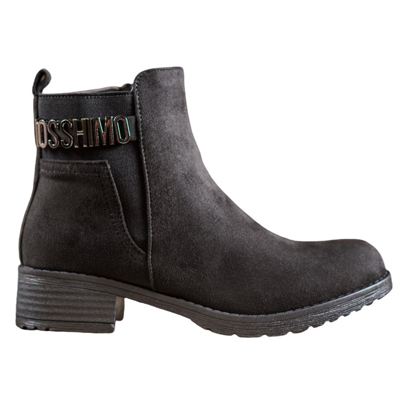 Super Me Trendiga stövlar i mocka svart