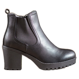 Bella Paris Stövlar på plattformen på dragkedjan svart