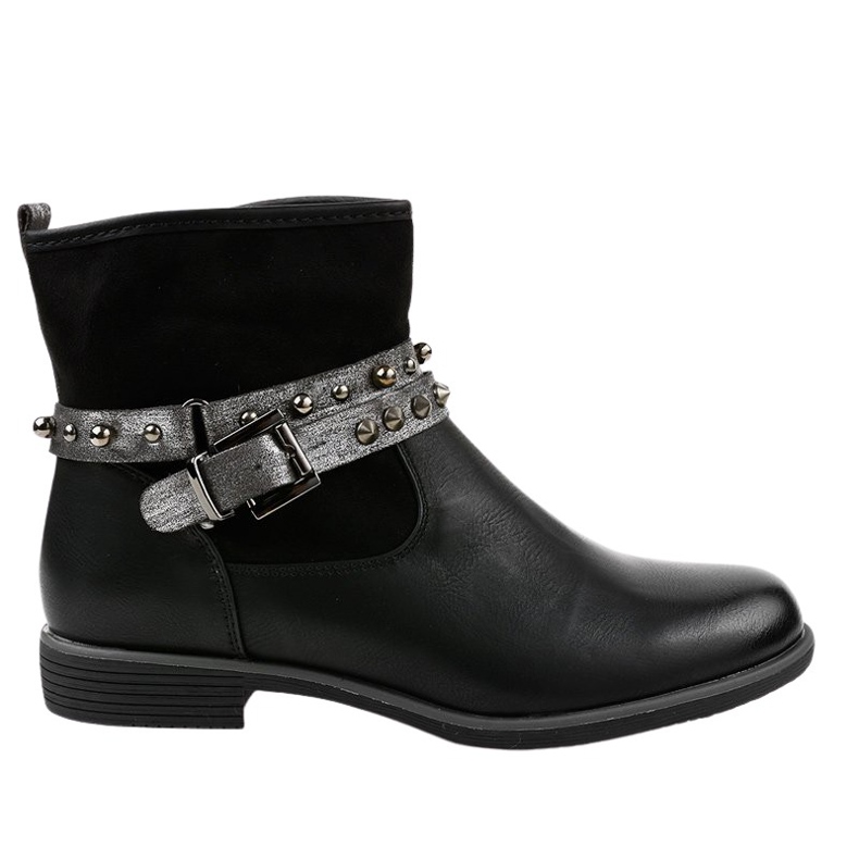 Svarta plattisolerade stövlar 1049-PA