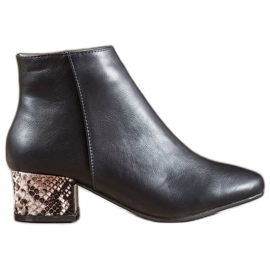 Weide Eleganta Snake Print stövlar svart mångfärgad