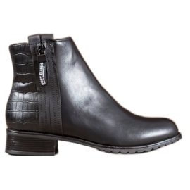 Erynn Stövlar med dekorativ dragkedja svart