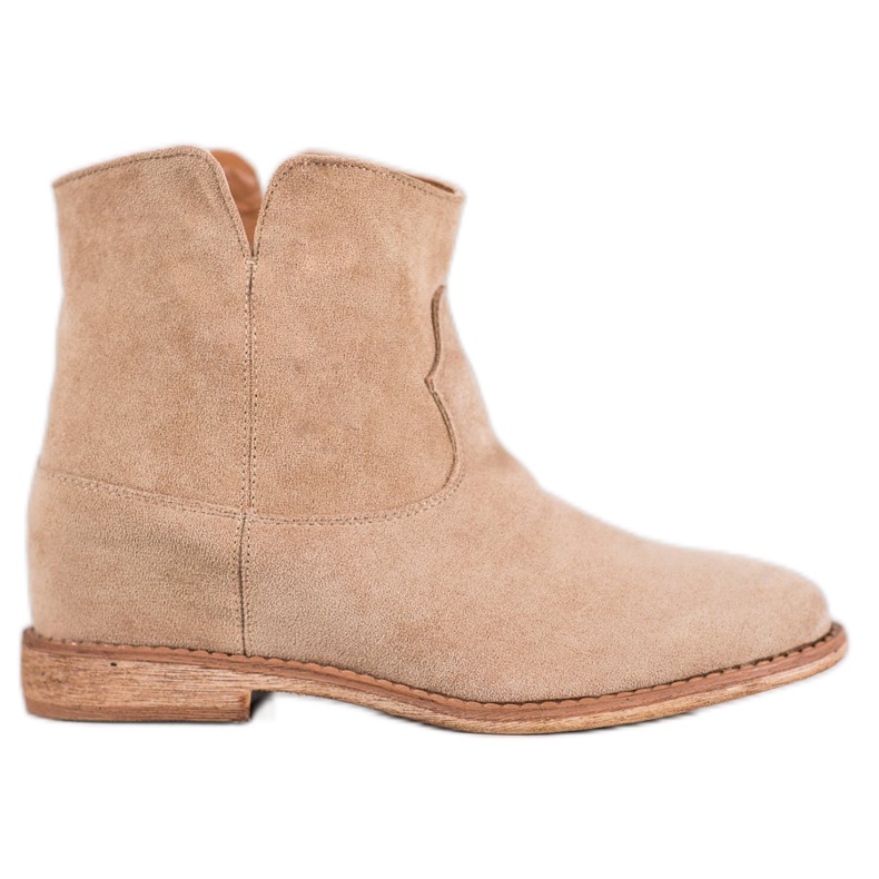 Bella Paris Cowboystövlar i mocka beige