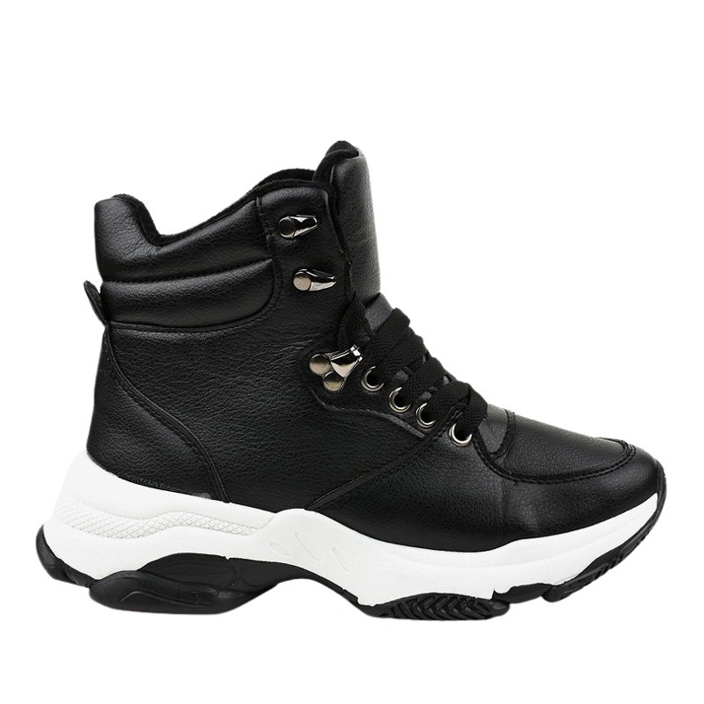 Svarta damisolerade sneakers C-3132