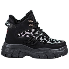 SHELOVET Sneakers i leopardmönster svart