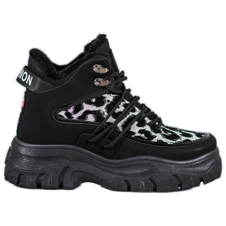 SHELOVET Sneakers i leopardmönster svart