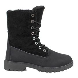 SHELOVET Svarta fällare med päls