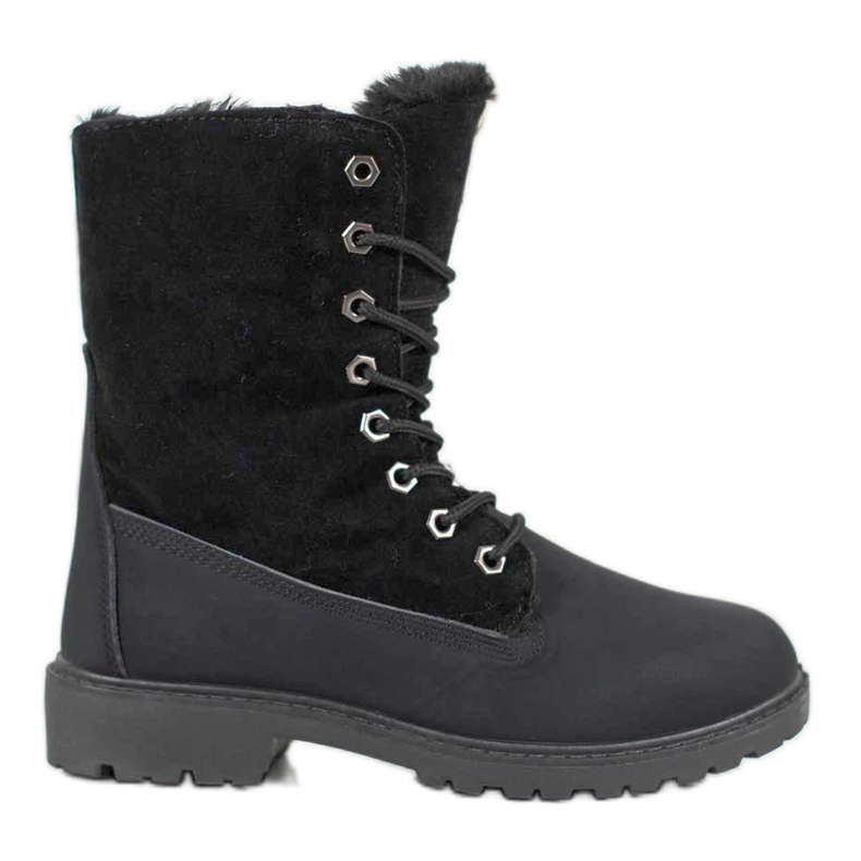 SHELOVET Svarta fällare med päls