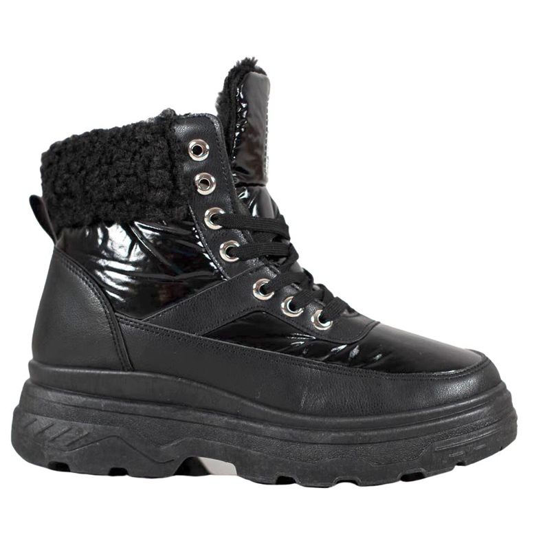 Bella Paris Sneakers med fårskinn svart