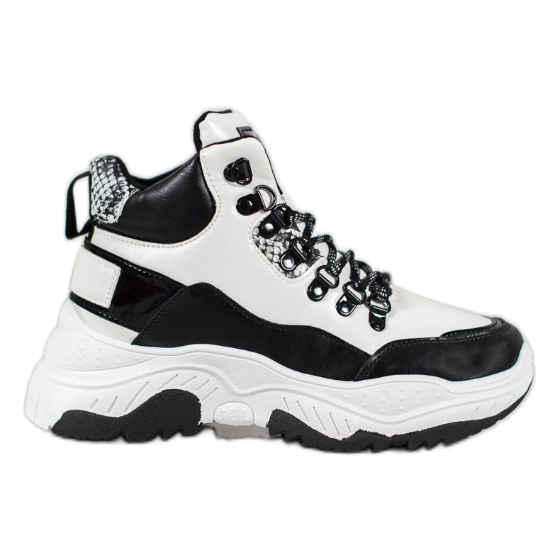 Bella Paris Mode snörskor vit svart