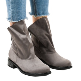 Grå plattisolerade stövlar 6672-7