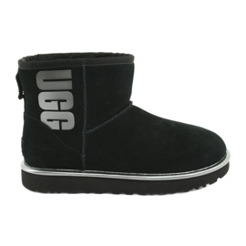 Ugg Classic Mini Ugg Rubber Logo W 1110087-BMT skor svart grå