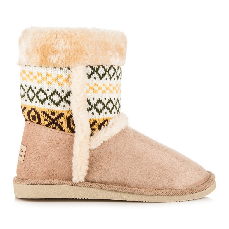 Badoxx Snöskor med etniskt mönster brun