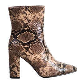 Seastar Snake Print Boot brun mångfärgad