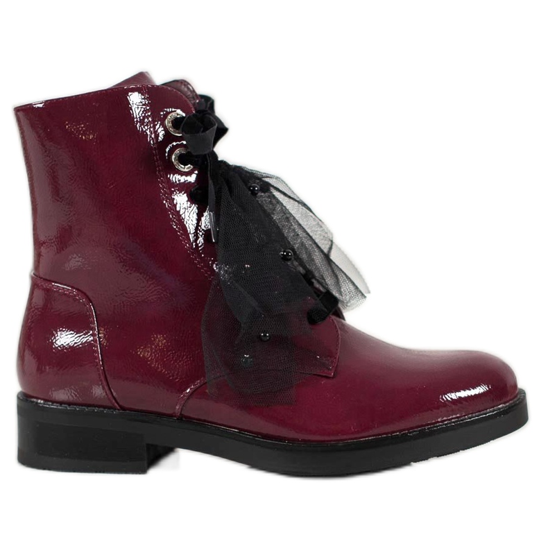 SHELOVET Lackerade Eco Leather -arbetare röd