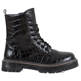 SHELOVET Trendiga arbetare med ekoläder svart