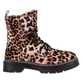 SHELOVET Mocka Workers Leopard Print brun