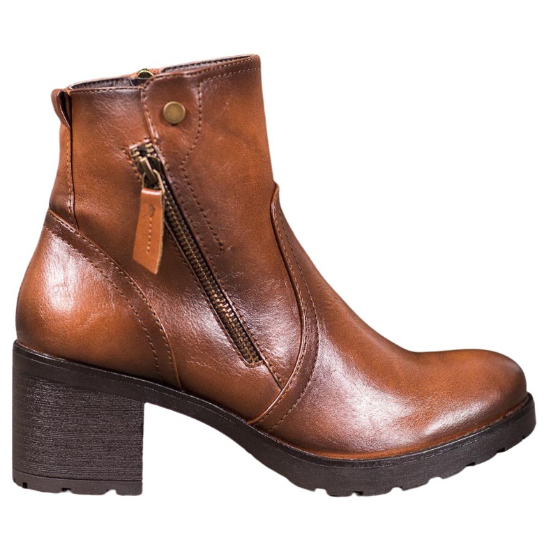 SHELOVET Stövlar med dragkedja brun