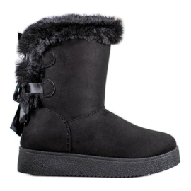 SHELOVET Mukluki Med En Rosett svart