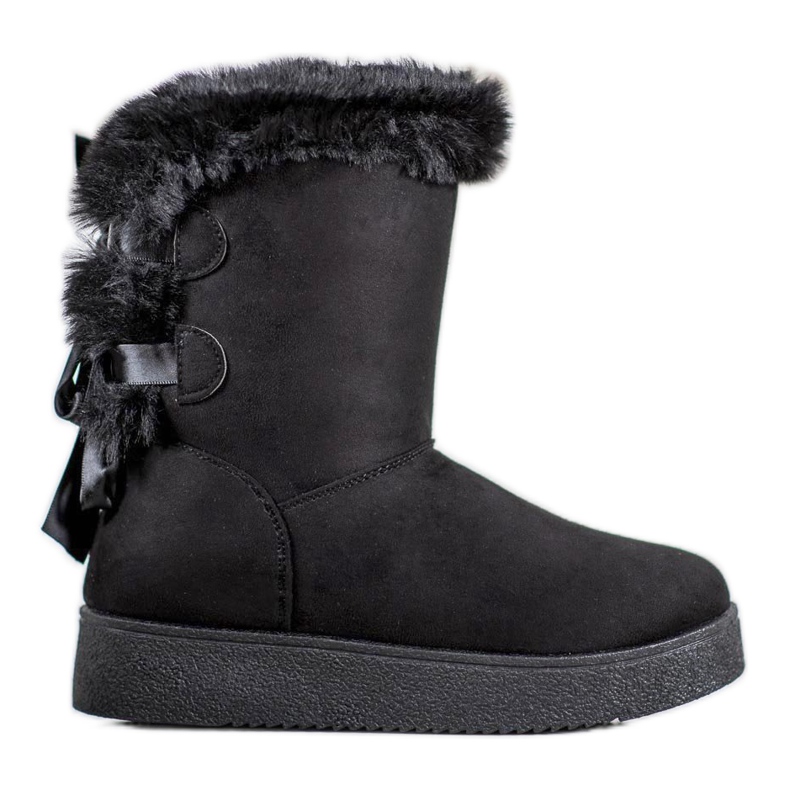 SHELOVET Mukluki Med En Rosett svart