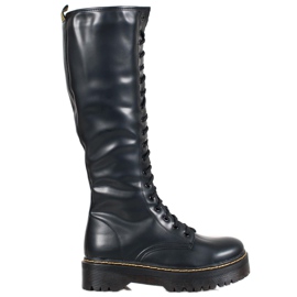 Seastar Snörskor med ekoläder svart