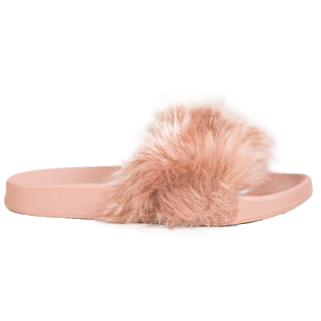 SHELOVET Gummi tofflor med päls mångfärgad