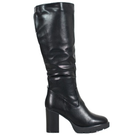 SHELOVET Svarta stövlar med ekoläder