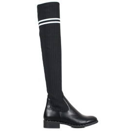 Bestelle Trendiga slip-on stövlar svart