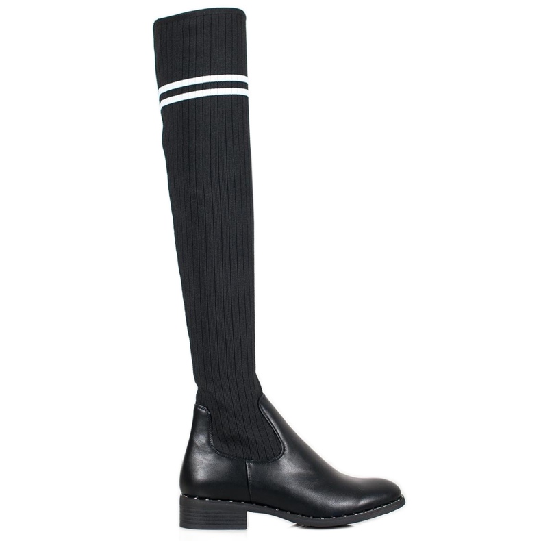 Bestelle Trendiga slip-on stövlar svart