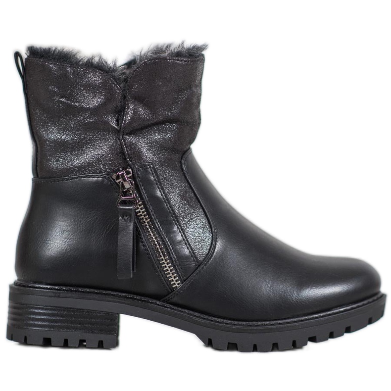 SHELOVET Varma arbetare med glitter svart