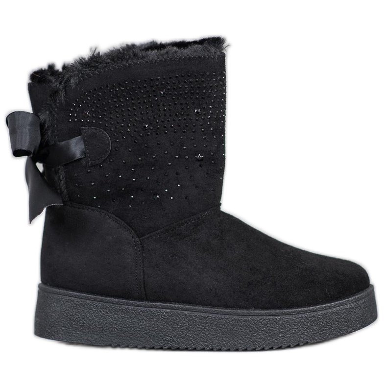 SHELOVET Mukluki med kristaller svart