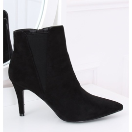 Svarta Jodhpur-stövlar på svart mocka TX-1852 Svart