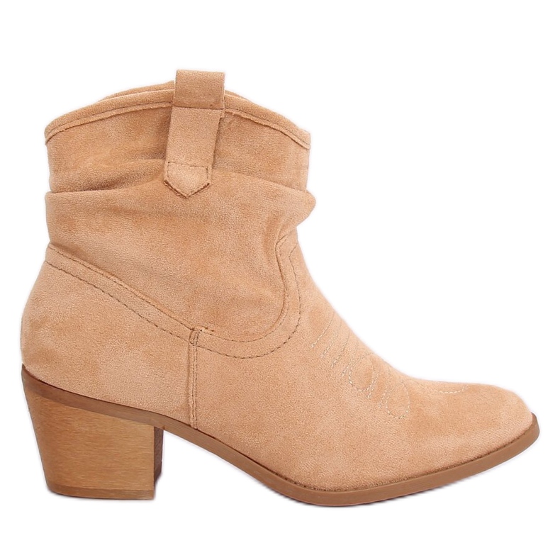 Korta cowboystövlar mocka beige 9166 Beige