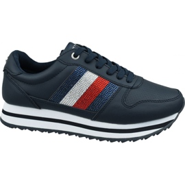 Skor Tommy Hilfiger Tommy Retro Crystal Sneaker W FW0FW04683 Cki marinblå