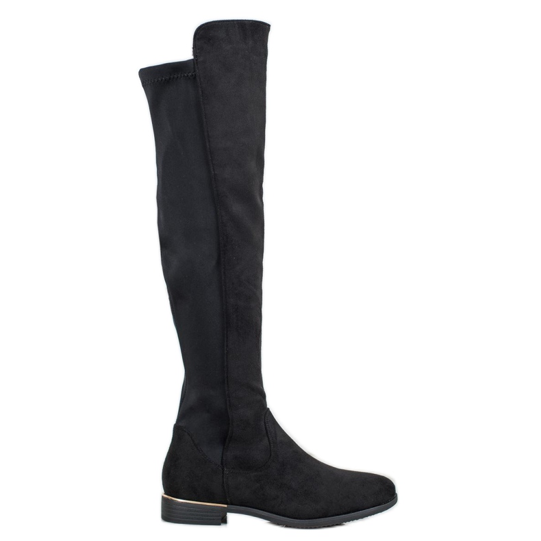 Super Me Mocka lårstövlar svart