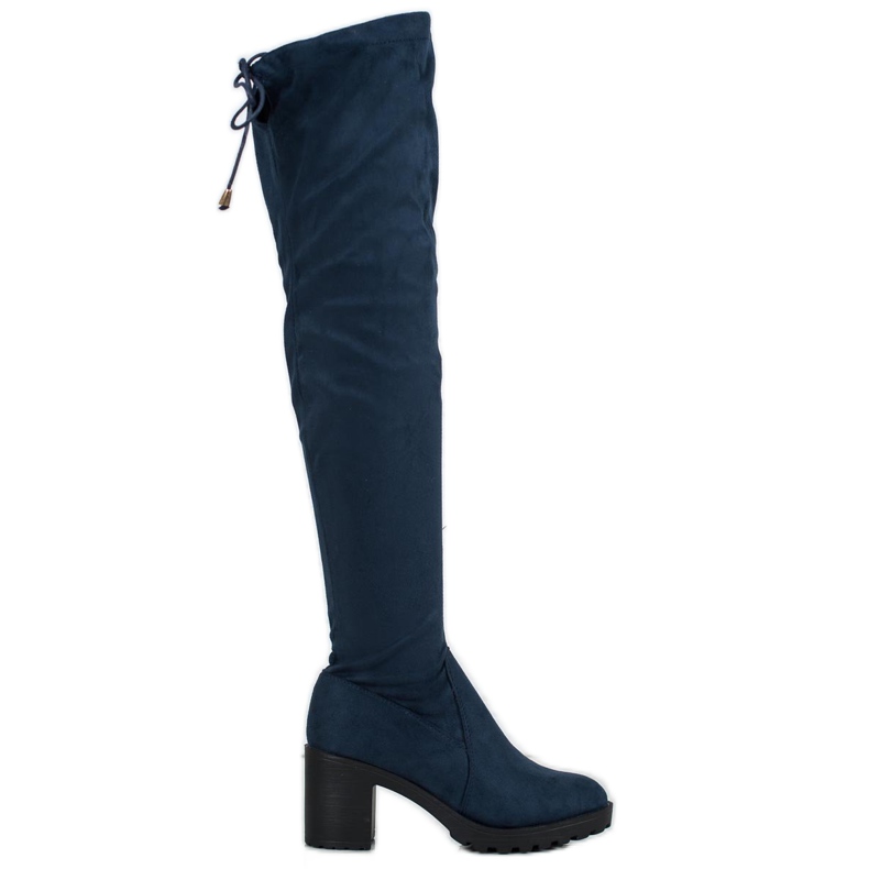 Small Swan Mockaskinnmusketer på en pelare blå