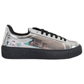 Corina Silverskor på plattformen grå