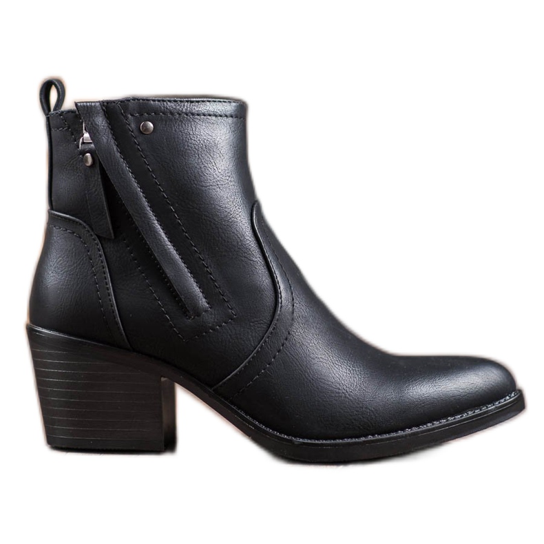 J. Star Bekväma stövlar på en stolpe svart